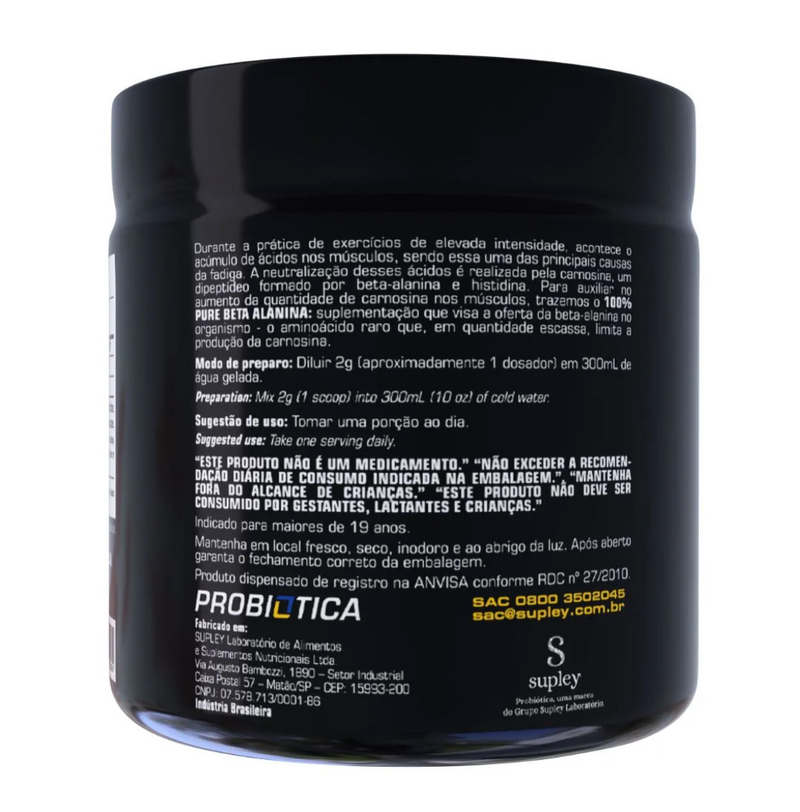 100% Pure Beta Alanina 150g - Pré Treino