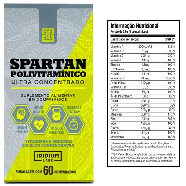 Spartan Polivitamínico Ultra Concentrado - 60 comps importado